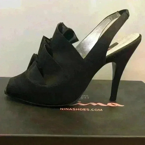 Nina Satin High Heels - Picture 2 of 9